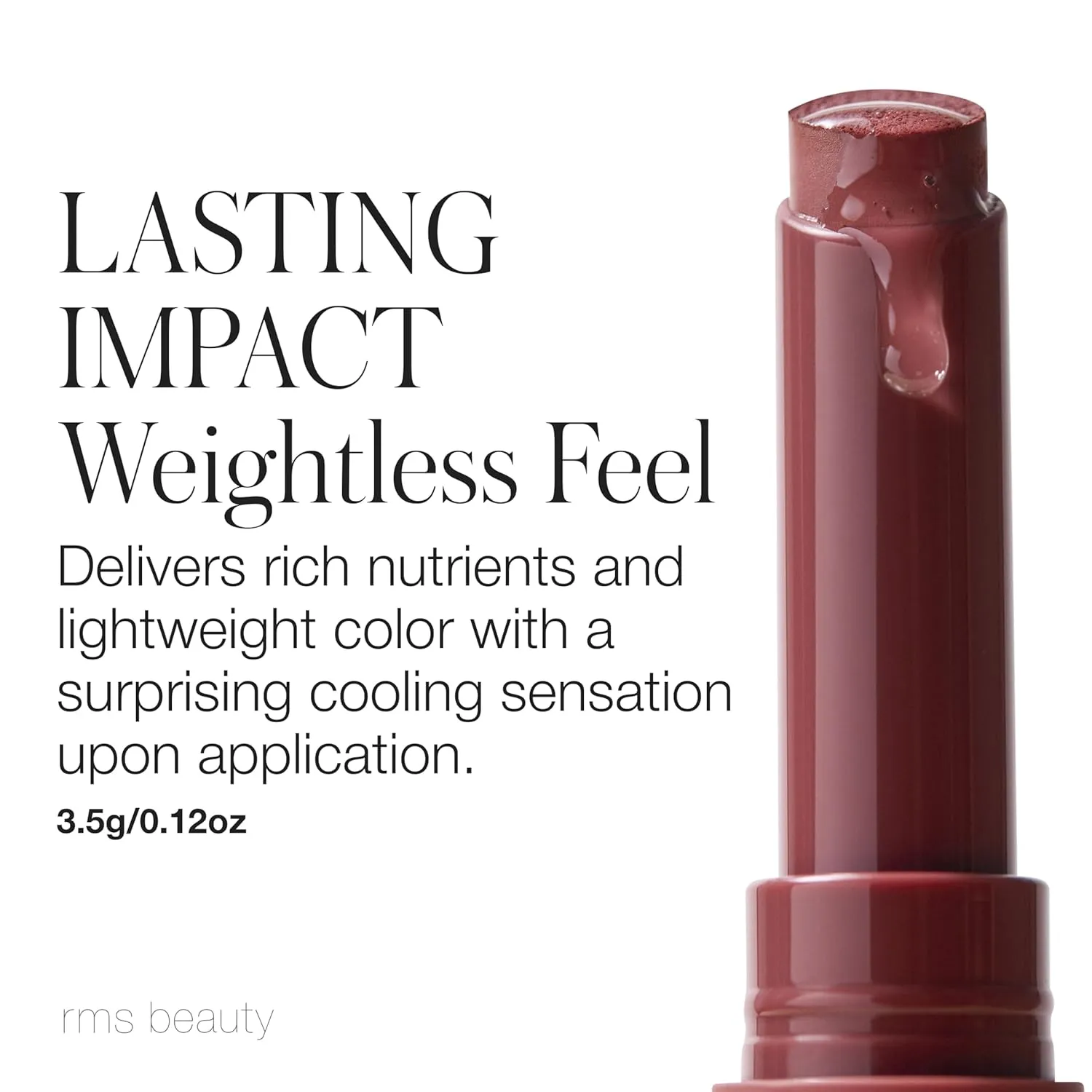 RMS Beauty Nude Legendary Serum Lipstick - Satin Finish Lip Color, Serum Lip Stain Hybrid, Long Lasting Lipstick for Women, Hydrating Lip Tint Stain