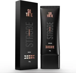 So True Strobe Cream Gold For Face Radiance, Multipurpose Strobe Cream, Dewy Glazed Instant Glow, Highlighter For Glowing Face, Boosts Hydration, For All Skin Types, 30g, 1.05oz