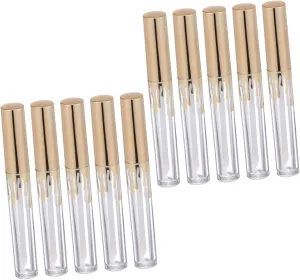 SOIMISS 10pcs Lip Gloss Bottles Refillable Cylindrical Tubes for Lip Balm for Easy Volume Viewing for Travel and Outdoor Use