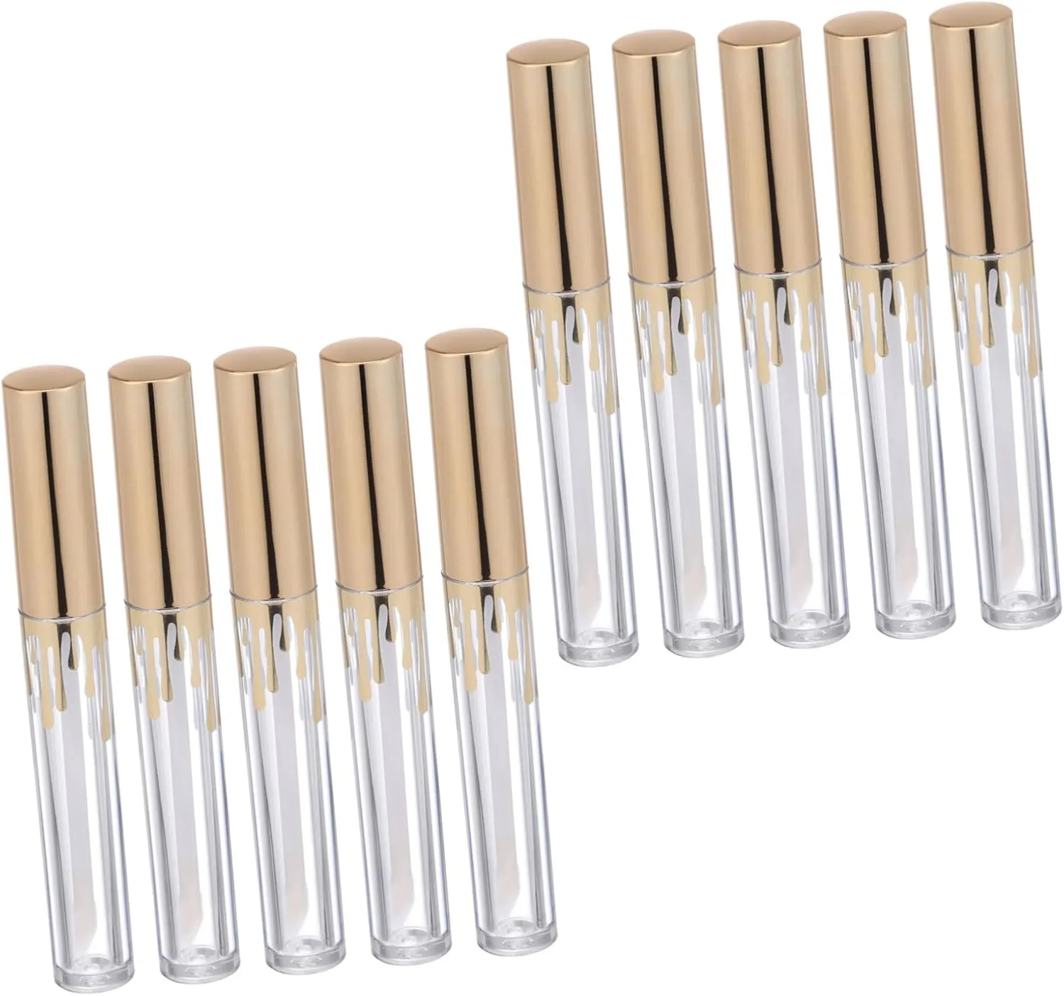SOIMISS 10pcs Lip Gloss Bottles Refillable Cylindrical Tubes for Lip Balm for Easy Volume Viewing for Travel and Outdoor Use