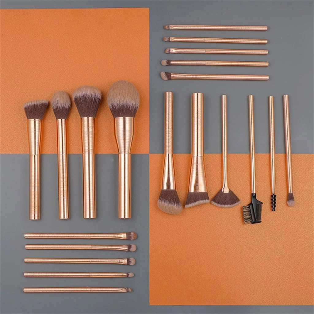 Spot Rose Gold Brushed 20 Makeup Brush Set Eyeshadow Blush Highlighter Brush Beginner Beauty Tools, 18cm