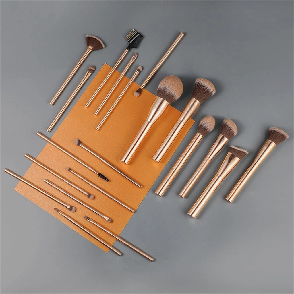 Spot Rose Gold Brushed 20 Makeup Brush Set Eyeshadow Blush Highlighter Brush Beginner Beauty Tools, 18cm