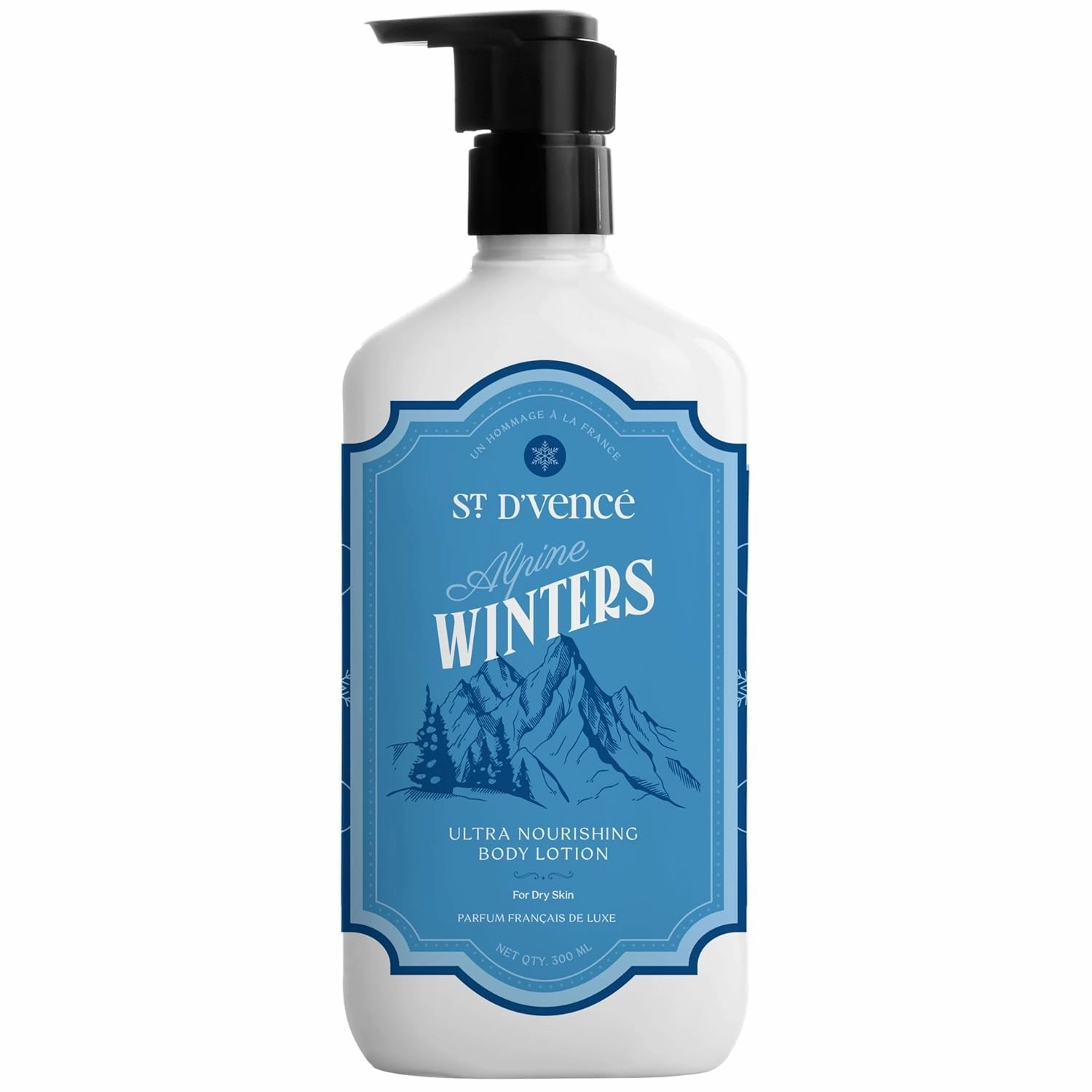 ST. D'VENCE Alpine Winter Edition Body Lotion for Dry Skin Women & Men | Tea Tree Oil, Shea Butter and Vitamin E | Moisturizer Cream Body Lotion for Summer | Deep Moisturizer Cream - 300 ml