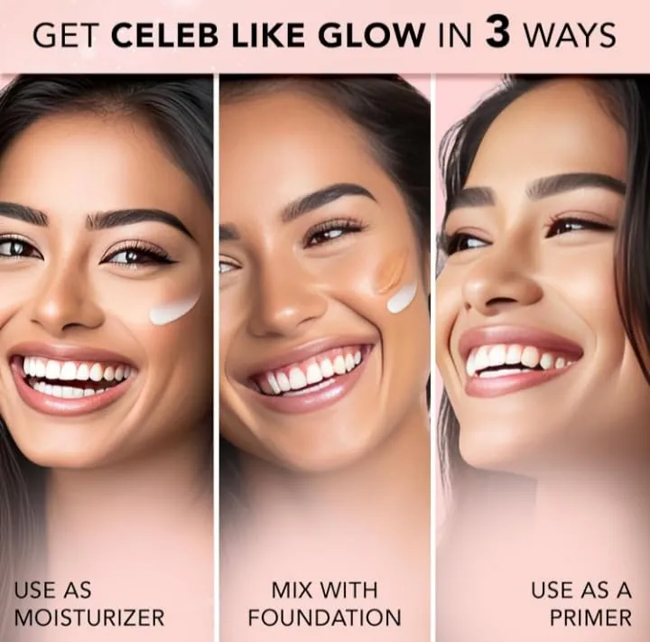 Strobe Cream - 30g | Primer   Highlighter   Moisturizer | Shea Butter & Hyaluronic Acid | Intense Hydration | Flawless Radiant Dewy Skin (Peach)