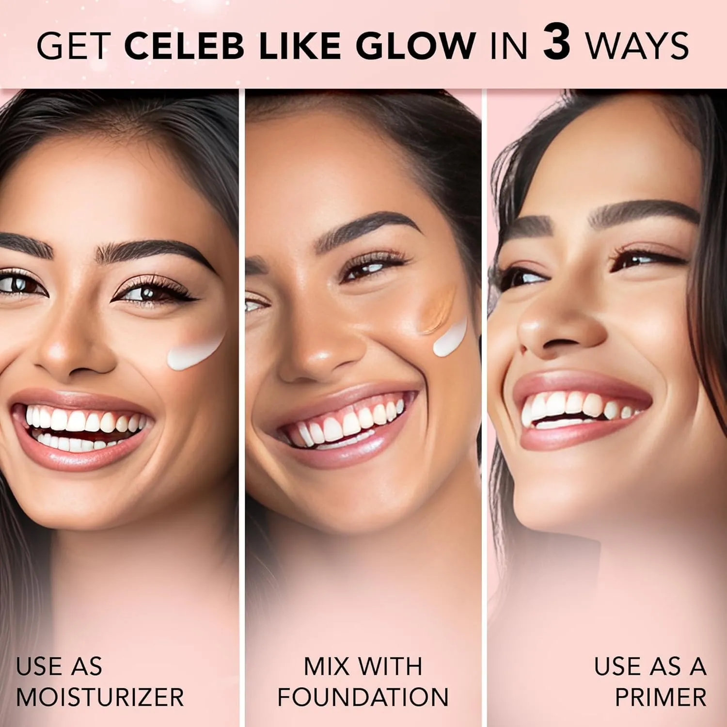 Strobe Cream Combo Pack, Rose Gold and Silver, 18ml Each, Illuminating Makeup Base and Moisturizer
