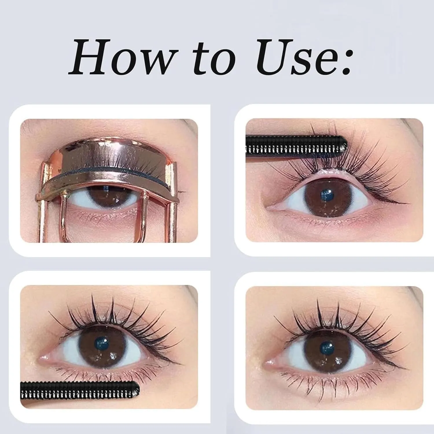Styledchic’s Iron Wand Mascara,Styled Chic Mascara,Sarenetee Iron Wand Mascara,Premnova Iron Lash Mascara,Lashtitan 3D Curling Eyelash Iron Wand Mascara,Long Lasting Bristleless Mascara (2*Black)