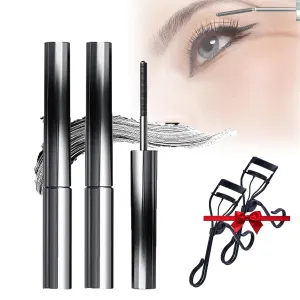 Styledchic’s Iron Wand Mascara,Styled Chic Mascara,Sarenetee Iron Wand Mascara,Premnova Iron Lash Mascara,Lashtitan 3D Curling Eyelash Iron Wand Mascara,Long Lasting Bristleless Mascara (2*Black)