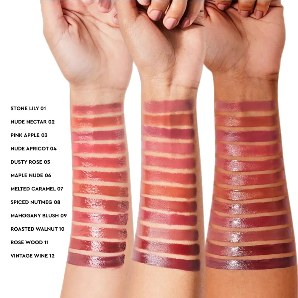 Super Butter Lip Lacquer, Dusty Rose (Matte Nude Peach), 5 ml, Long Lasting Lip Gloss, Intense Colour, Hi-shine, Vegan, No Paraben, Non Toxic, Hydrating Liquid lipstick for Moisturizing Lip