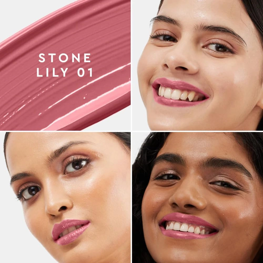 Super Butter Lip Lacquer, Stone Lily (Nude Pink), 5 ml, Long Lasting Lip Gloss, Intense Colour, Hi-shine, Vegan, No Paraben, Non Toxic, Hydrating Liquid lipstick for Moisturizing Lip