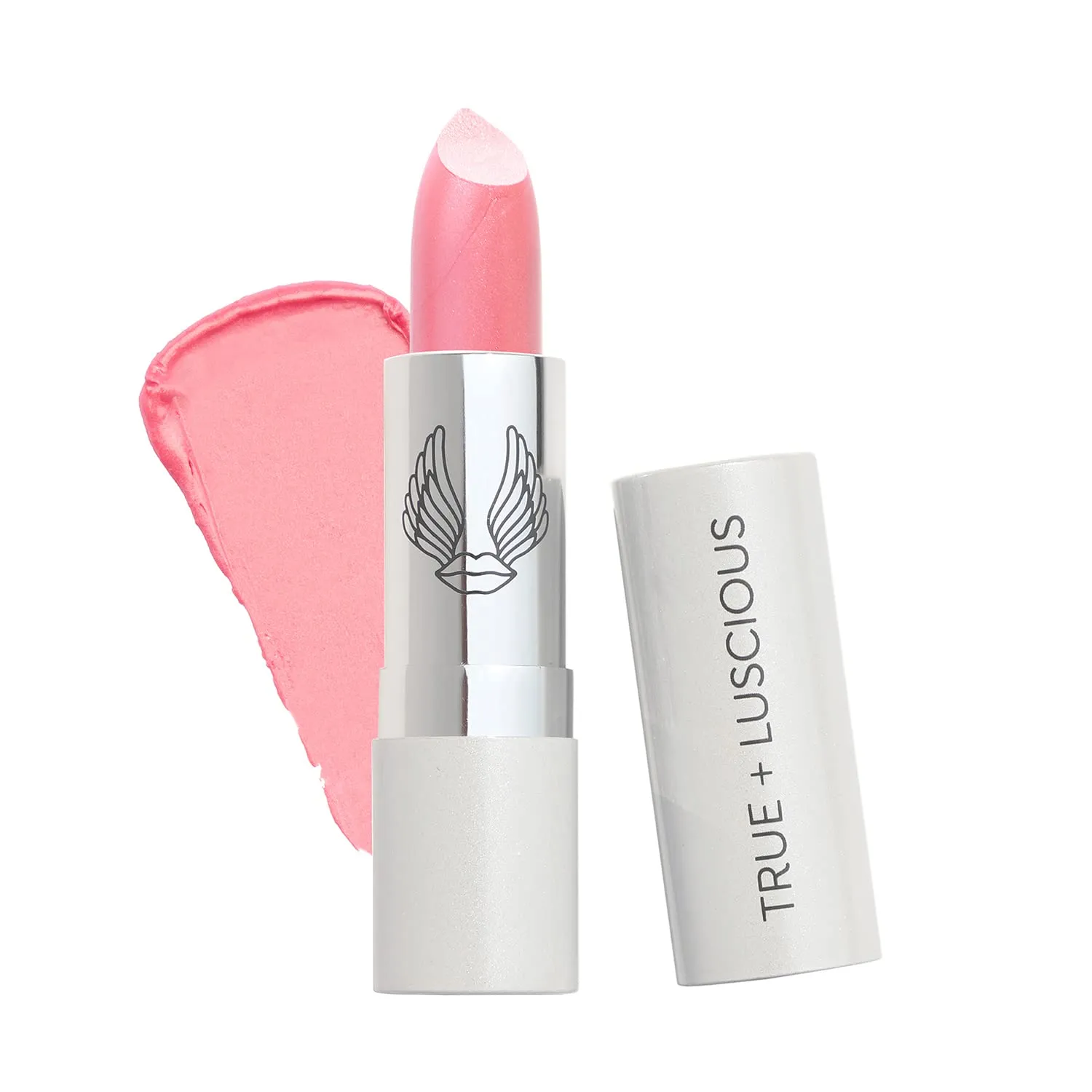 True   Luscious Super Moisture Lipstick – Clean, Vegan and Cruelty Free – Lasting Hydration for Dry Lips with a Satin Finish – Breathless Pink