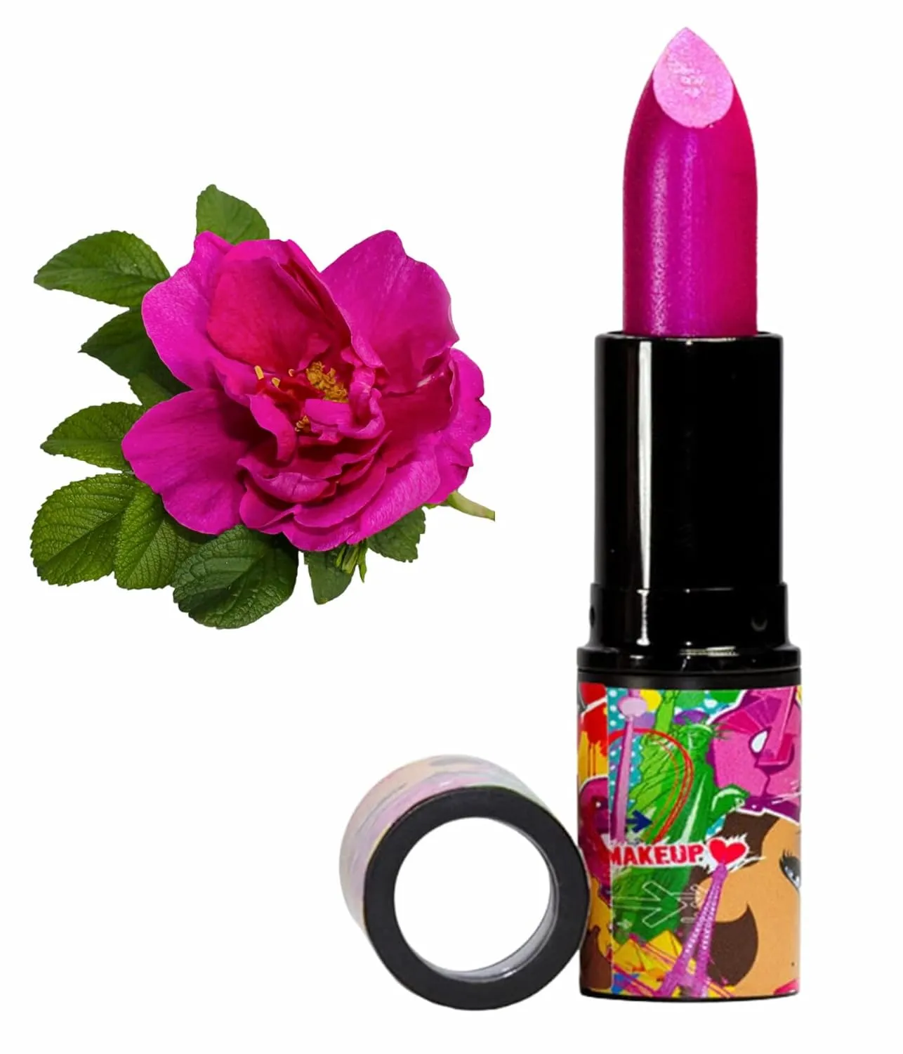 Ultra Smooth Satin Hot Pink Lipstick, Gifts for Mom & Her | Longwear, Smudge Proof, Hydrating and Moisturizing Formula, Paraben & Cruelty-Free, 0.14 Oz (Flaming Fuchsia)