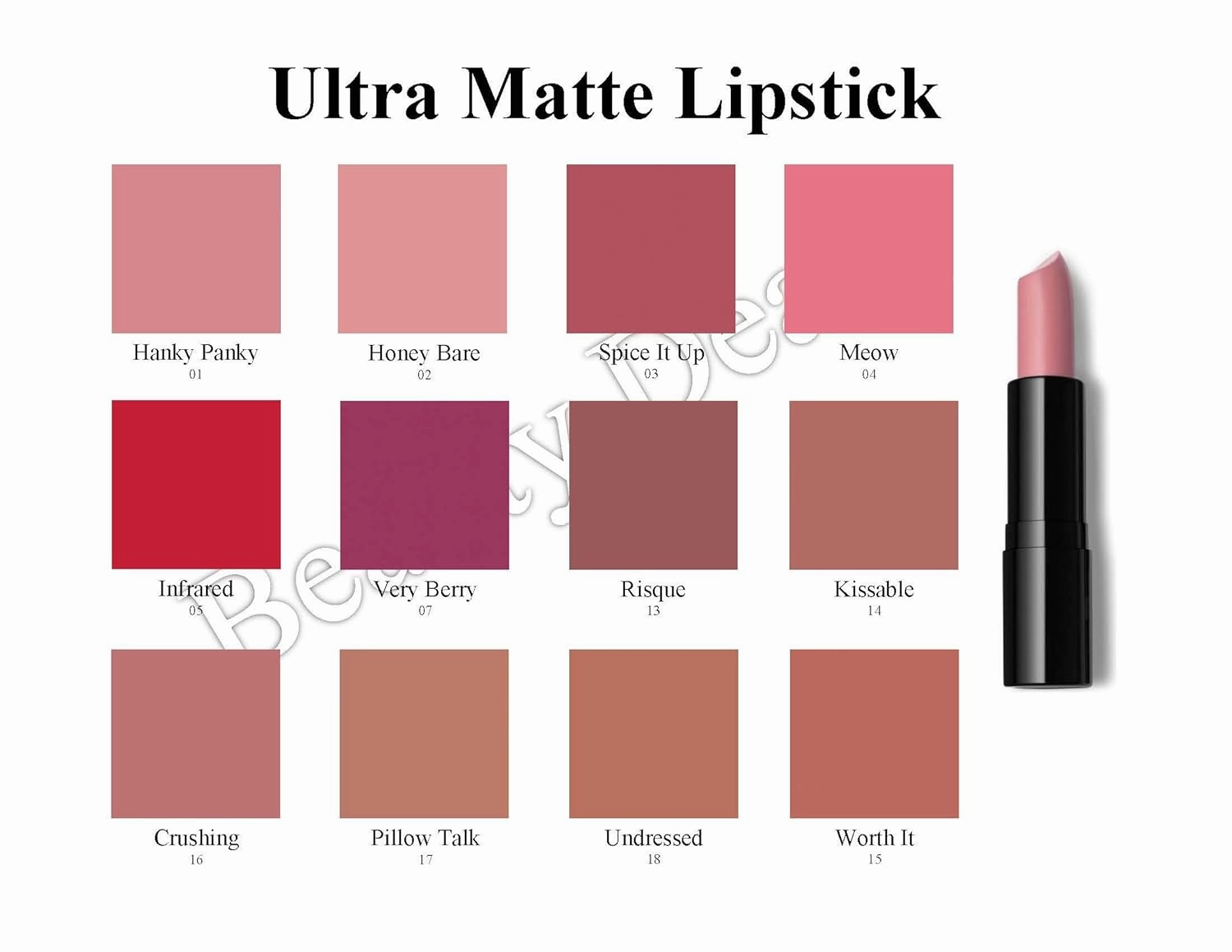 Ultra Matte Lipstick Velvety Texture Long Lasting Comfort Hydrated Lipstick (Crushing)