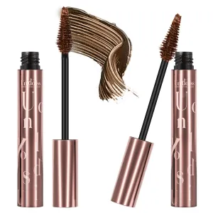 Unidollss Tubing Mascara Brown 2Pcs | Volume & Lengthening Lash Extension Effect, No Clumping, Smudge Proof,Long Lasting, Washable & Cruelty Free for Sensitive Eyes, Gluten Free for 30  Women