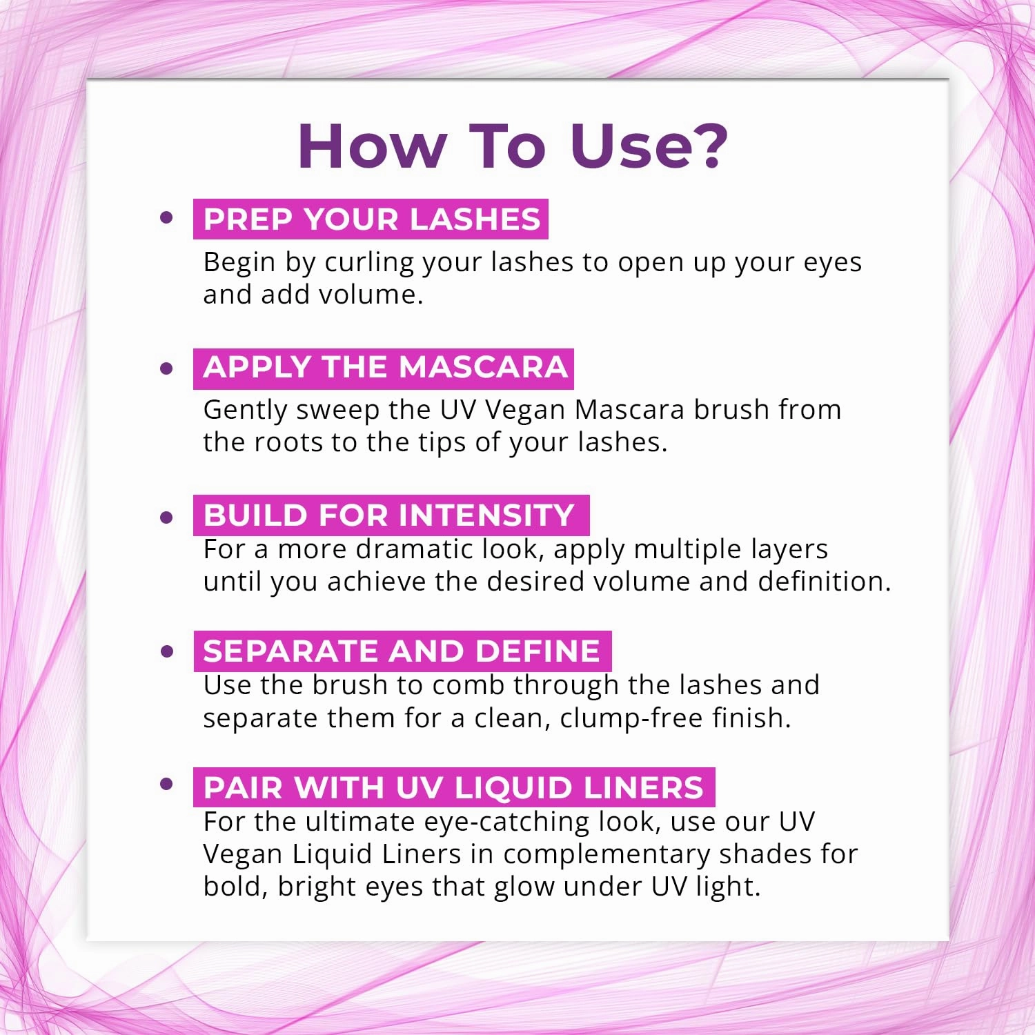 UV Vegan Mascara (Purple, One Size)