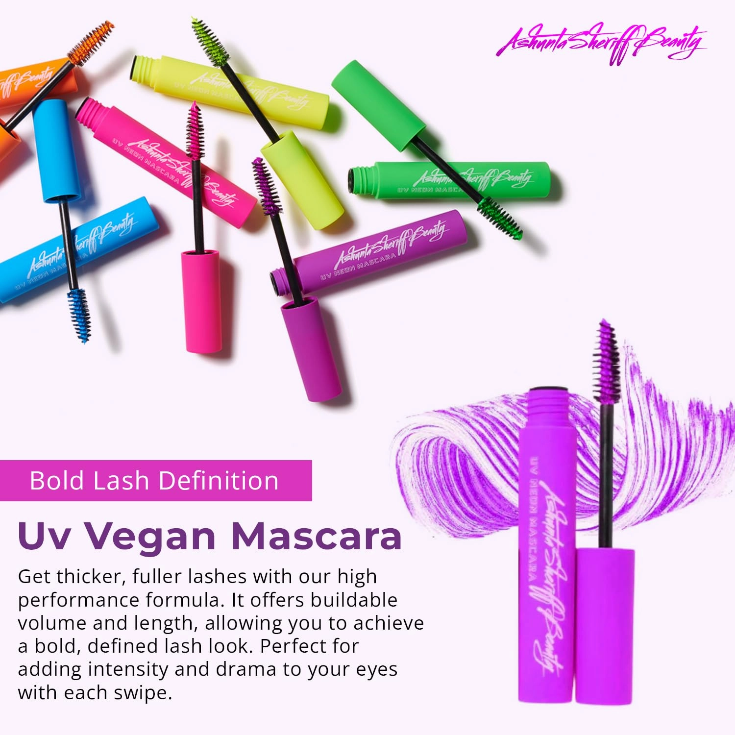 UV Vegan Mascara (Purple, One Size)