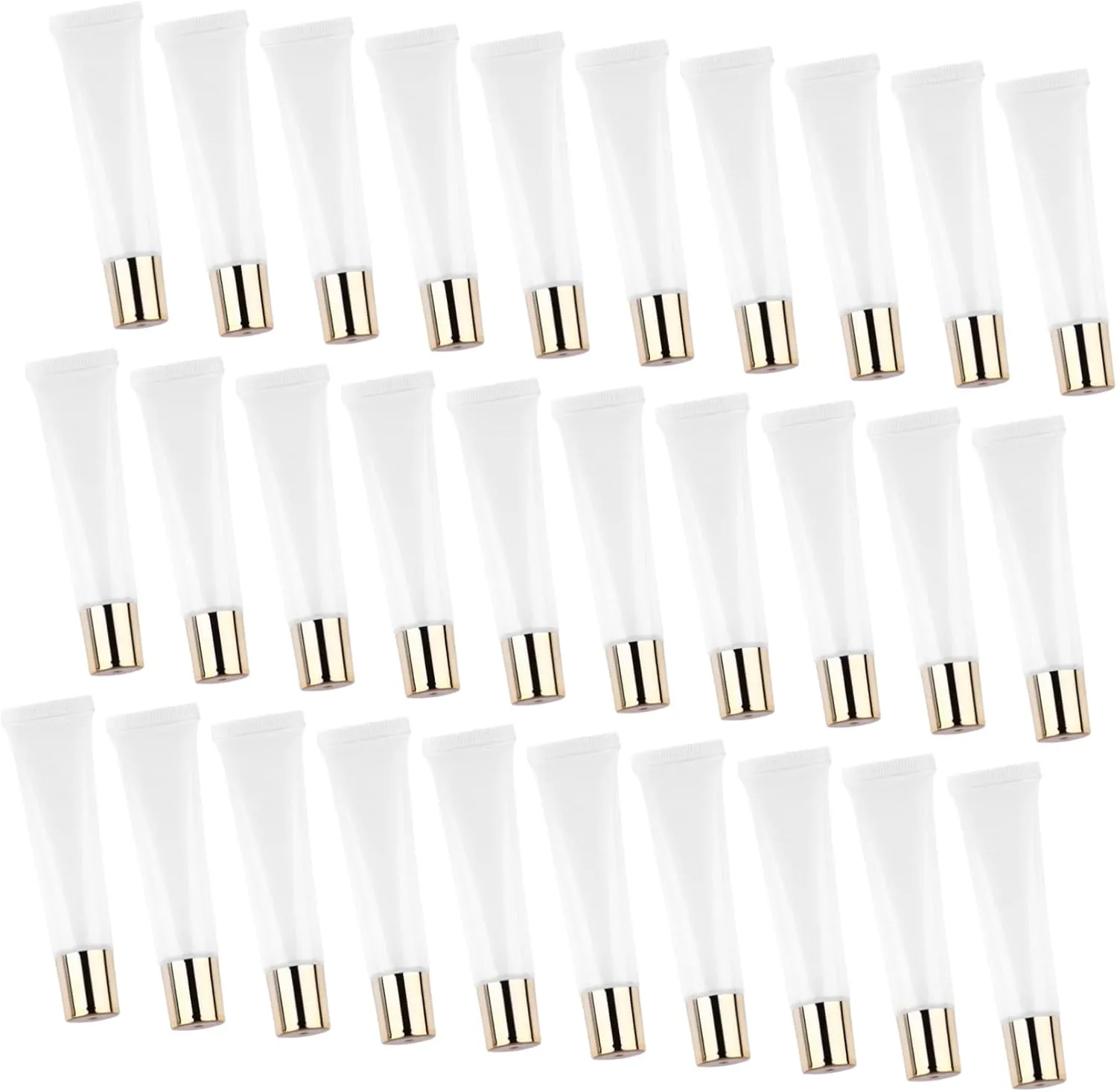 VICASKY 50Pcs Clear Lip Gloss Containers Reusable Squeeze Tubes for DIY Cosmetic Storage Lightweight Travel for Lip Gloss Lotion