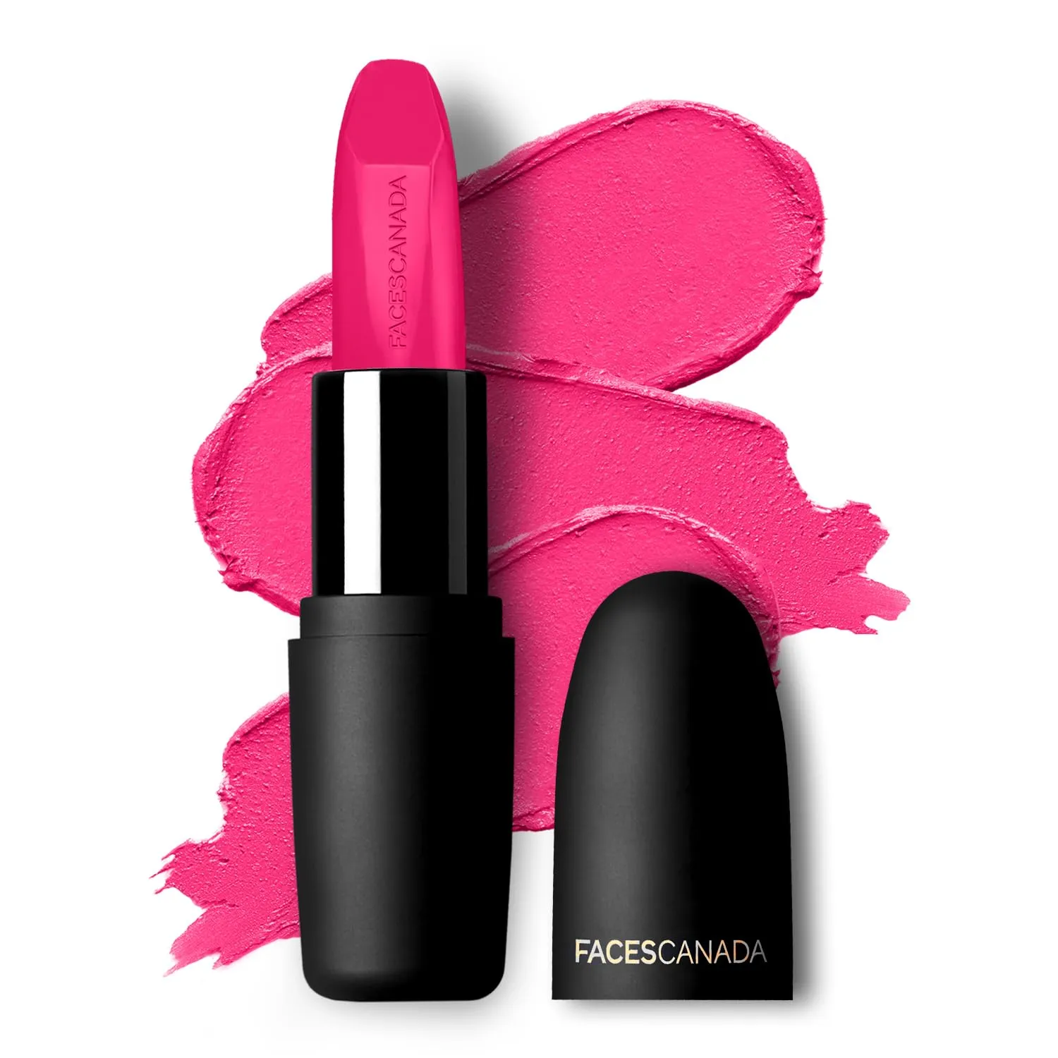 Weightless Matte Lipstick - Fuschia Wave 02 (Pink), 4.5g | Highly Pigmented Lip Color | Smooth One Stroke Glide | Moisturizes & Hydrates Lips | Vitamin E, Jojoba & Almond Oil Enriched