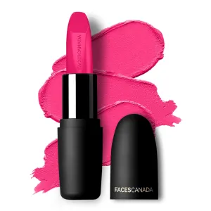 Weightless Matte Lipstick - Fuschia Wave 02 (Pink), 4.5g | Highly Pigmented Lip Color | Smooth One Stroke Glide | Moisturizes & Hydrates Lips | Vitamin E, Jojoba & Almond Oil Enriched