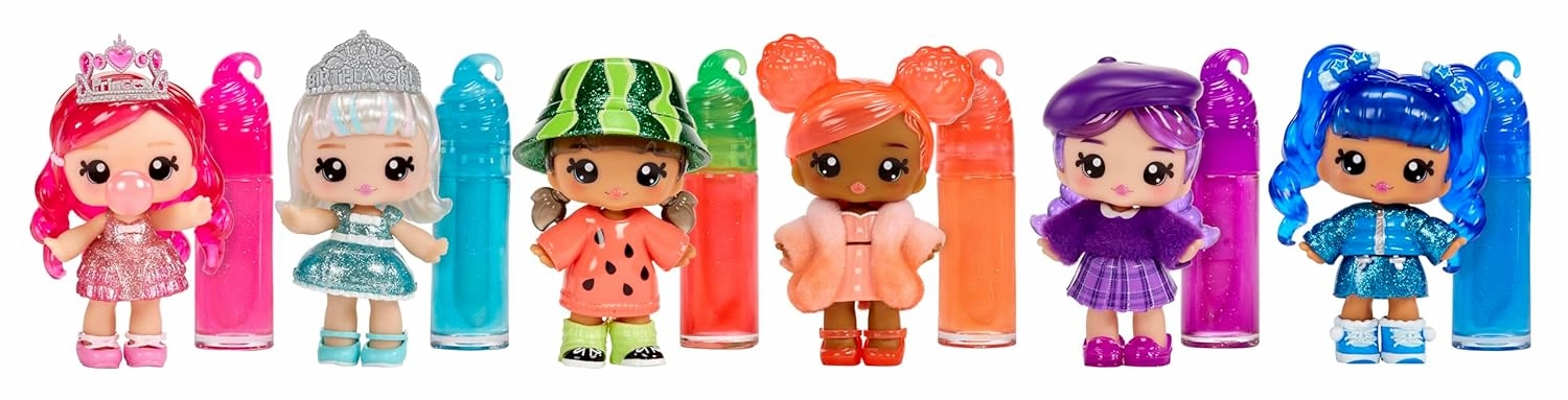 Yummiland Lipgloss Doll – Callie Birthday Cake – Scented Doll with DIY Gloss Kit – Suitable for Ages 4 and Up